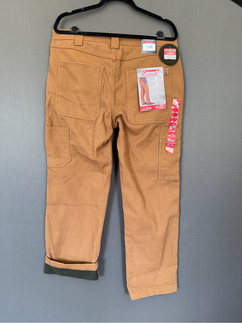 Coleman Men’s Cargo Work Pants — Tan